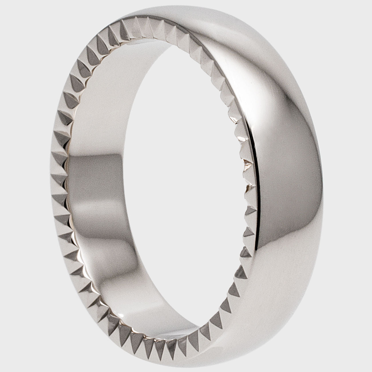 Eheringe 18 KT Weißgold facettierte Kante