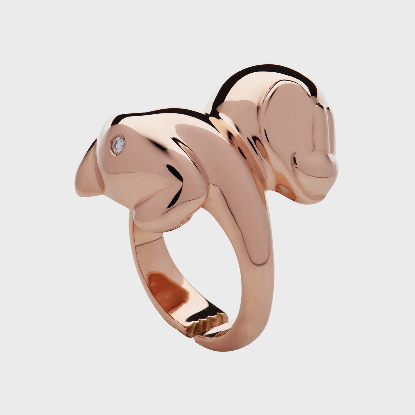 Tierring Babyaffe Roségold - Kollektionen - RINGKING Max Grün - Goldschmied aus Leidenschaft