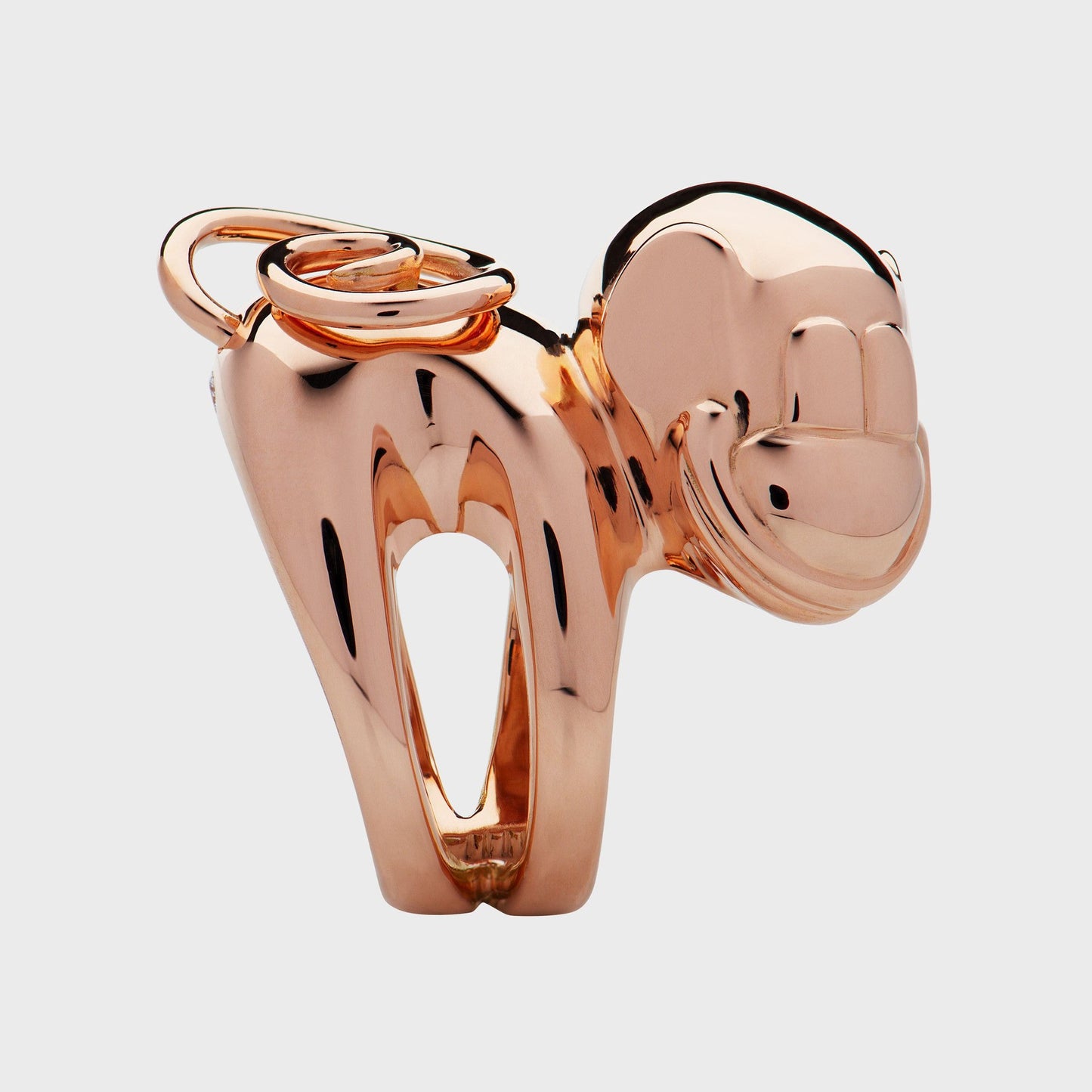 Tierring Klammeraffe Roségold - Kollektionen - RINGKING Max Grün - Goldschmied aus Leidenschaft