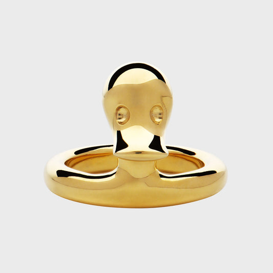 Tierring Ente Gelbgold -  Kollektionen -  RINGKING Max Grün - Goldschmied aus Leidenschaft
