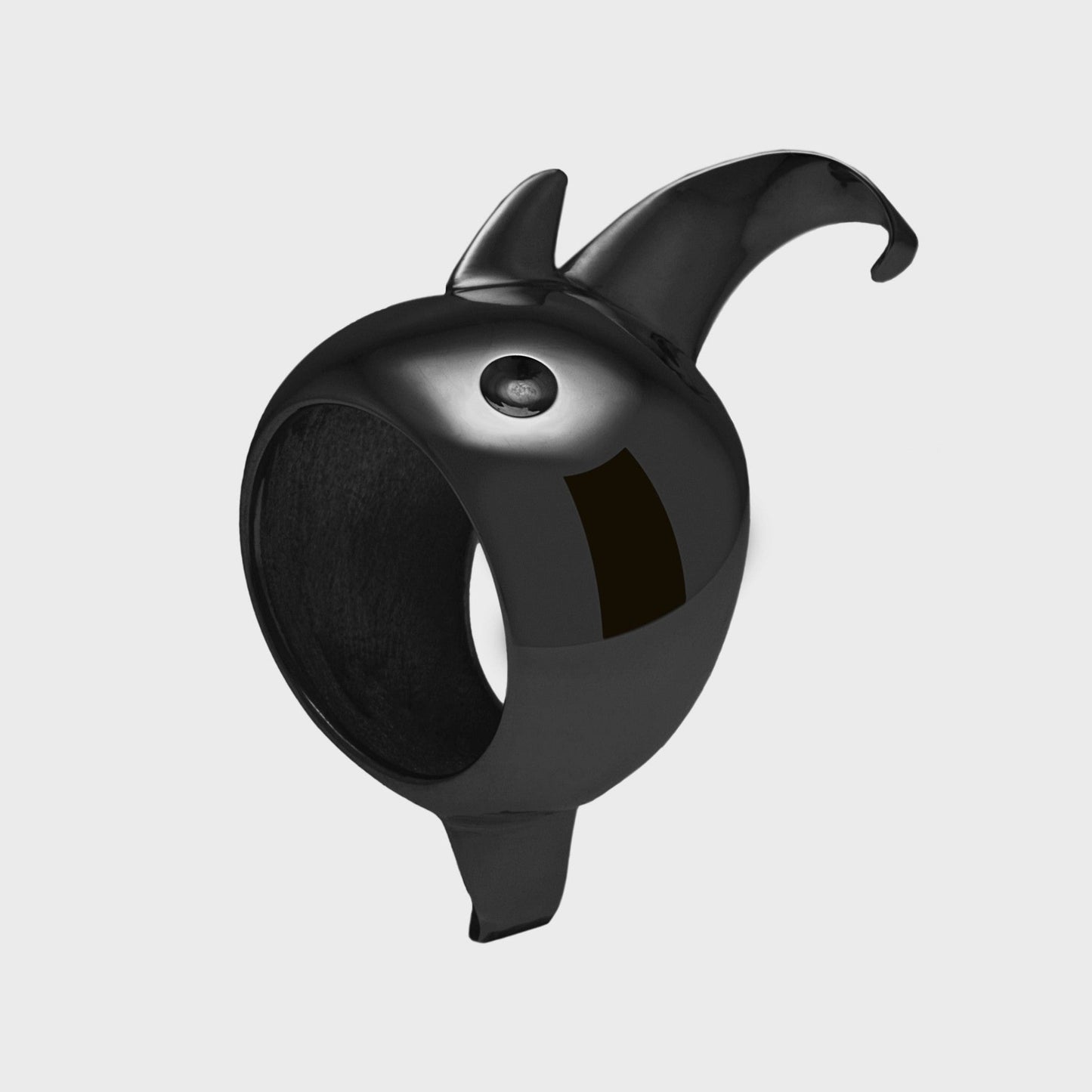 Tierring schwarzer Kugelfisch - Tierring - RINGKING Max Grün - Goldschmied aus Leidenschaft