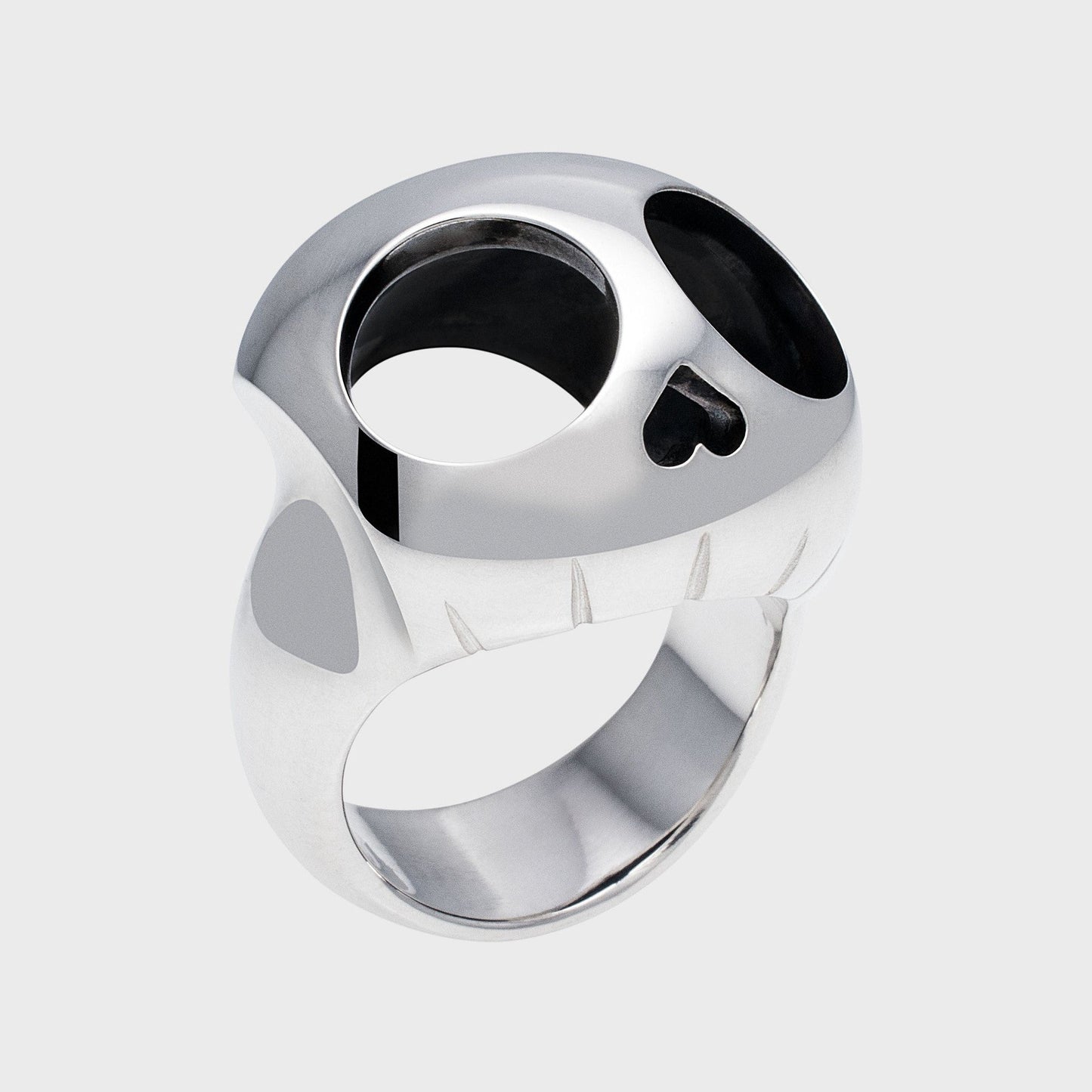 Totenkopfring Manga - Unikate - RINGKING Max Grün - Goldschmied aus Leidenschaft