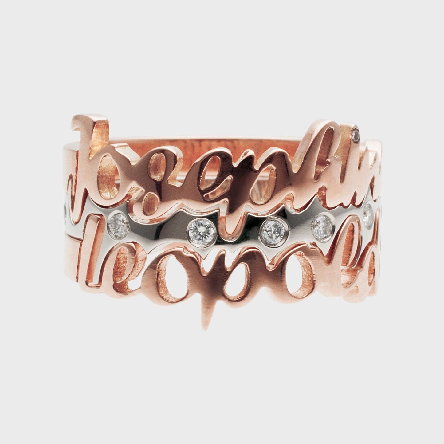 Namensringe Trio - Kollektionen - RINGKING Max Grün - Goldschmied aus Leidenschaft