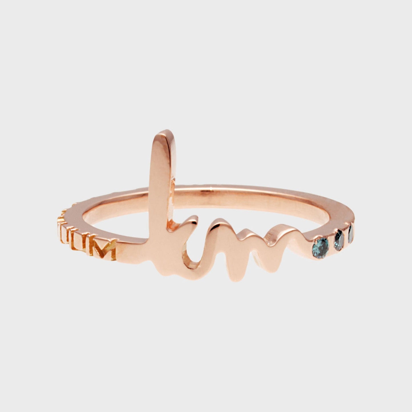 Namensring Roségold KM - Kollektionen - RINGKING Max Grün - Goldschmied aus Leidenschaft
