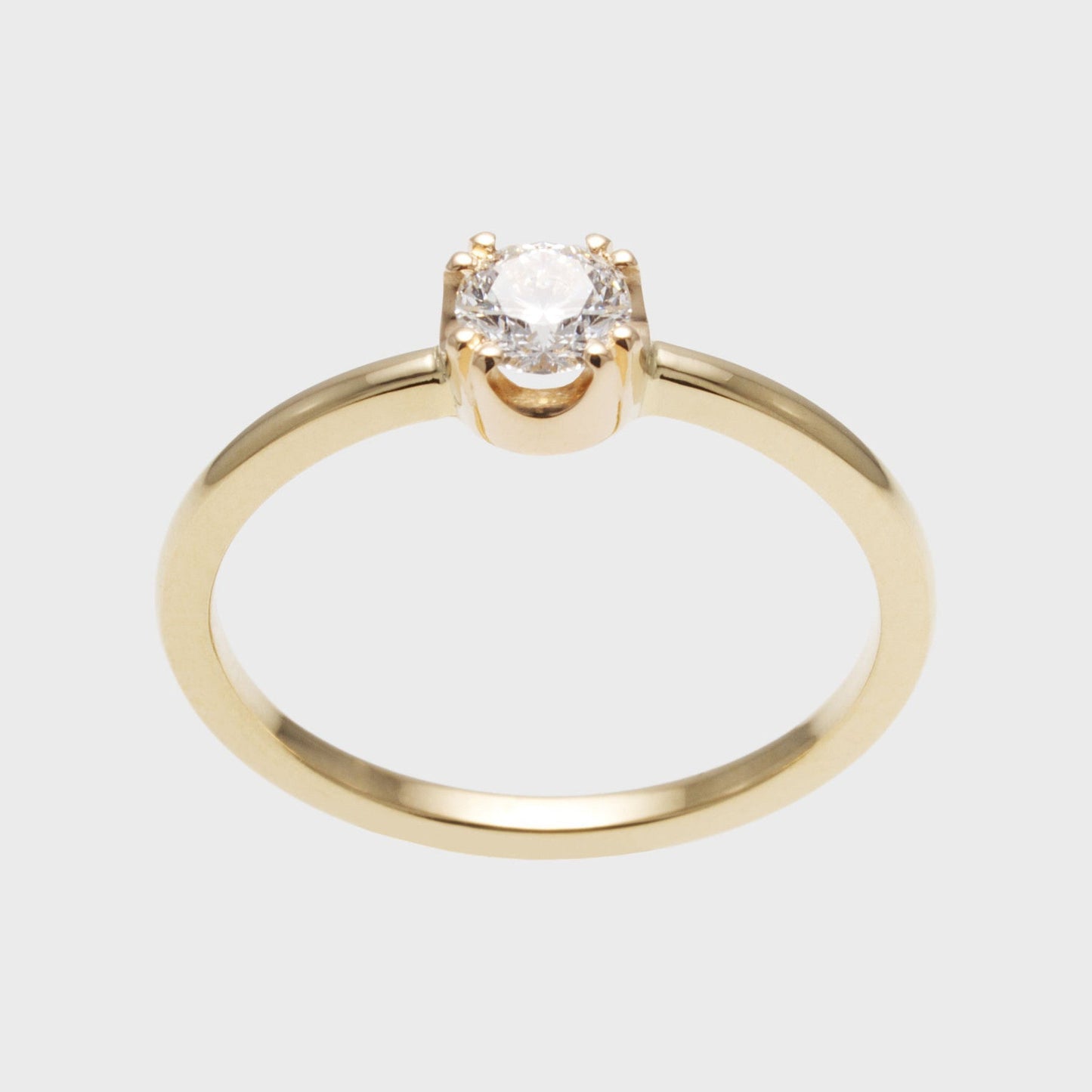 Verlobungsring Solitär Gelbgold - Verlobung - Hochzeit - RINGKING Max Grün - Goldschmied aus Leidenschaft