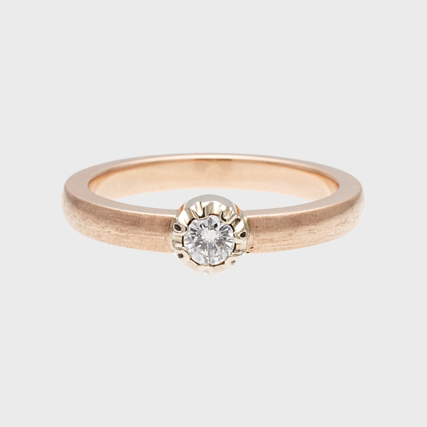 Verlobungsring Solitär Roségold - Verlobung - Hochzeit - RINGKING Max Grün - Goldschmied aus Leidenschaft