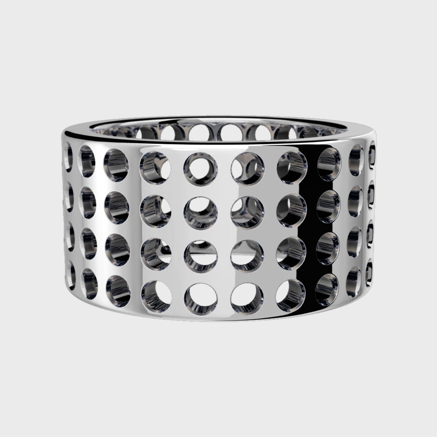 Sammelring 4-reihig Weißgold - Kollektionen - RINGKING Max Grün - Goldschmied aus Leidenschaft