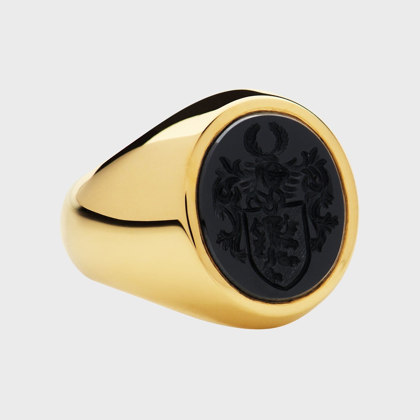 Siegelring Onyx 18KT - Unikate - RINGKING Max Grün - Goldschmied aus Leidenschaft