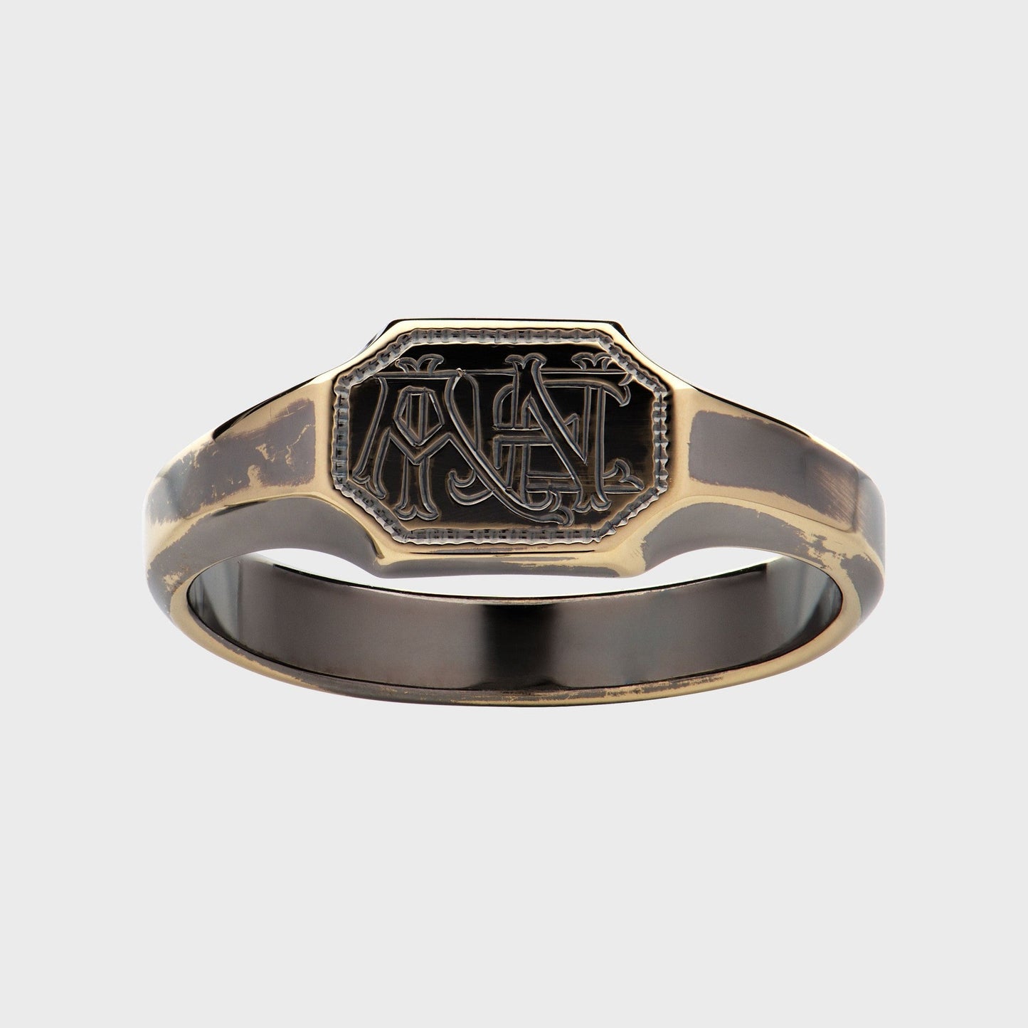Siegelring Vintage Look - Unikate - RINGKING Max Grün - Goldschmied aus Leidenschaft