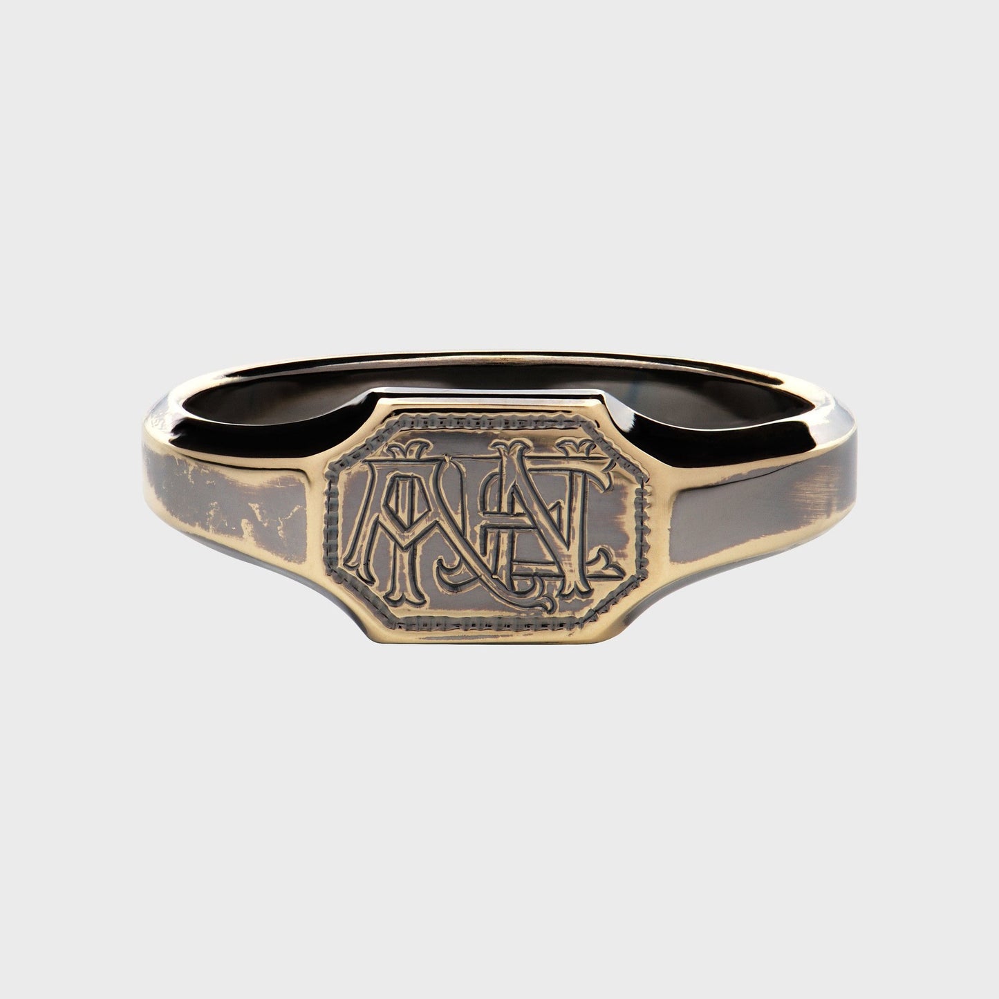 Siegelring Vintage Look - Unikate - RINGKING Max Grün - Goldschmied aus Leidenschaft