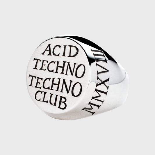 Siegelring Acid Techno Club -  Unikate -  RINGKING Max Grün - Goldschmied aus Leidenschaft
