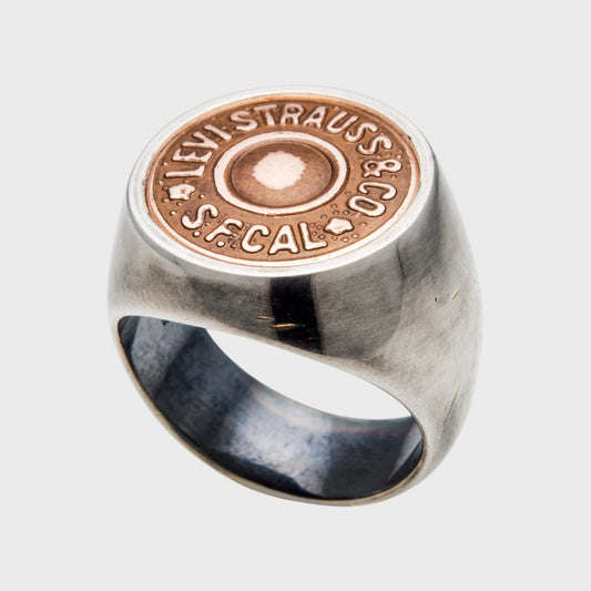 Siegelring Jeansknopf Levis -  Unikate -  RINGKING Max Grün - Goldschmied aus Leidenschaft