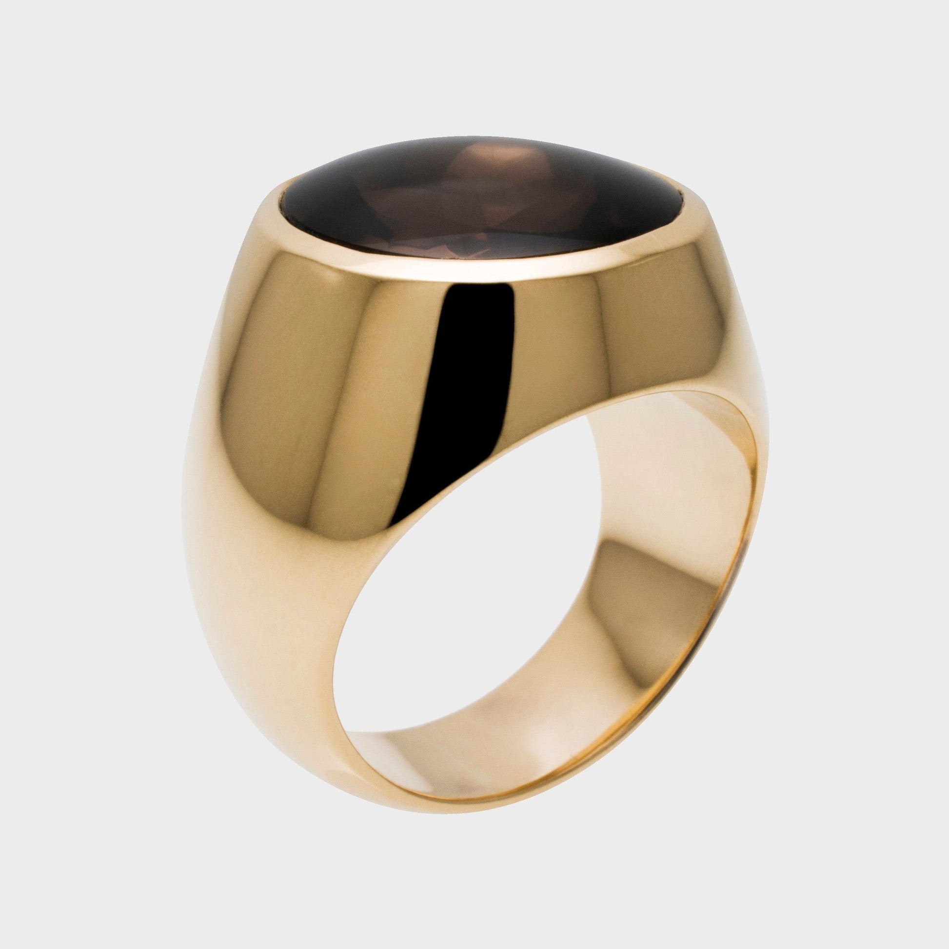 Siegelring Rauchquarz -  Unikate -  RINGKING Max Grün - Goldschmied aus Leidenschaft