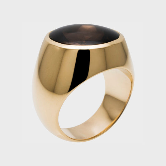 Siegelring Rauchquarz -  Unikate -  RINGKING Max Grün - Goldschmied aus Leidenschaft