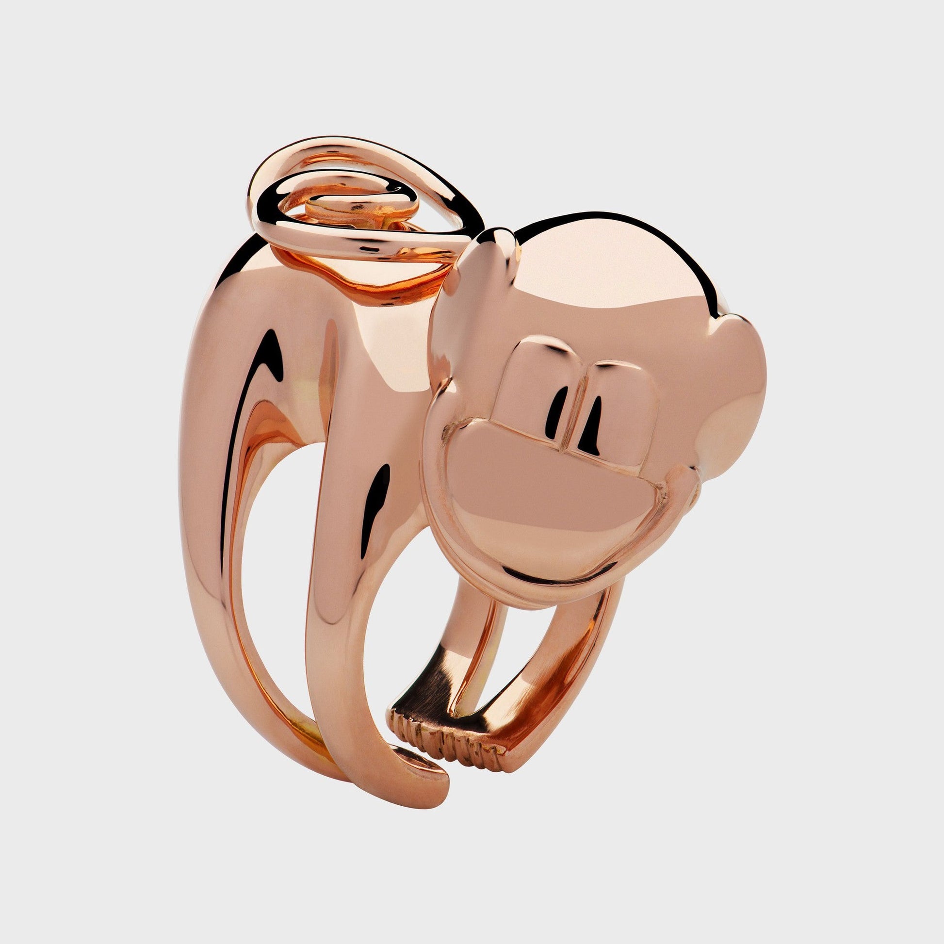 Tierring Klammeraffe Roségold -  Kollektionen -  RINGKING Max Grün - Goldschmied aus Leidenschaft