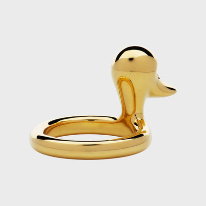 Tierring Ente Gelbgold -  Kollektionen -  RINGKING - Goldschmied aus Leidenschaft