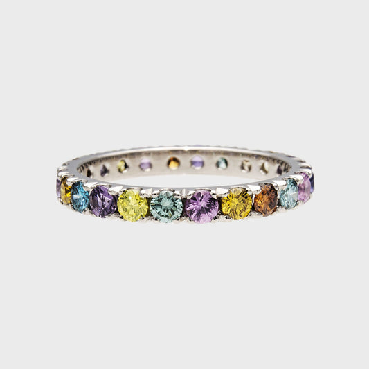 Pavé Rainbow -  Unikate -  RINGKING - Goldschmied aus Leidenschaft