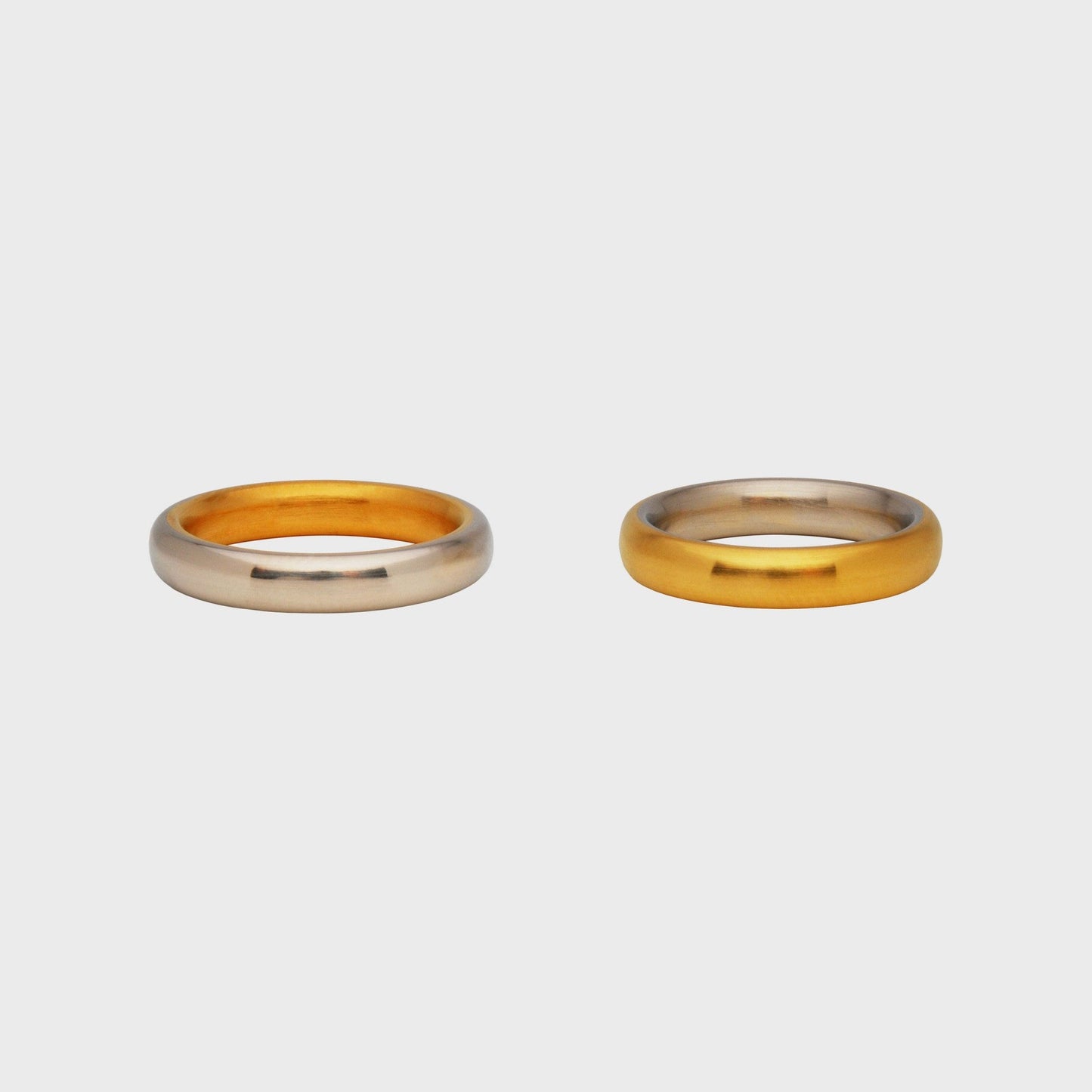 Eheringe Two Tone Feingold -  Verlobung - Hochzeit -  RINGKING - Goldschmied aus Leidenschaft