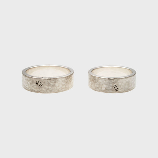 Eheringe Silber gehämmert -  Verlobung - Hochzeit -  RINGKING Max Grün - Goldschmied aus Leidenschaft