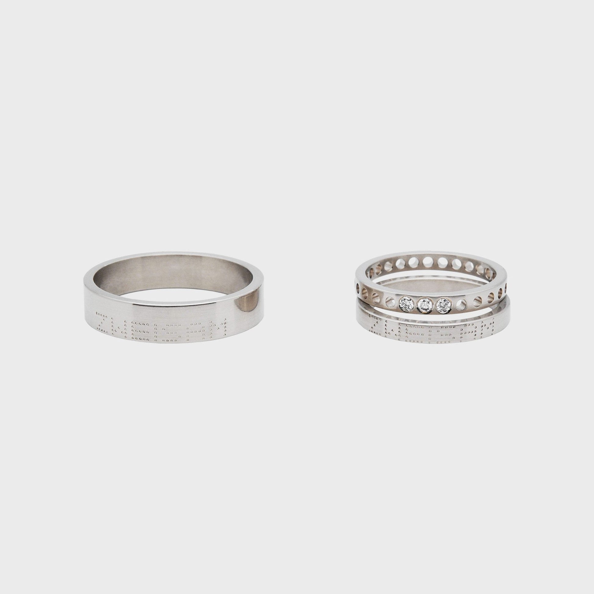 Eheringe Micro Dots -  Verlobung - Hochzeit -  RINGKING Max Grün - Goldschmied aus Leidenschaft