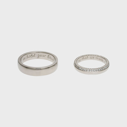 Eheringe Micro Pavé Weißgold -  Verlobung - Hochzeit -  RINGKING Max Grün - Goldschmied aus Leidenschaft