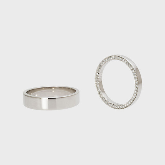 Eheringe Mico Pavé klassisch -  Verlobung - Hochzeit -  RINGKING Max Grün - Goldschmied aus Leidenschaft