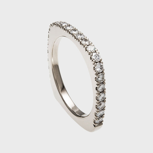 Ehering Squared & Pavéfassung -  Verlobung - Hochzeit -  RINGKING Max Grün - Goldschmied aus Leidenschaft
