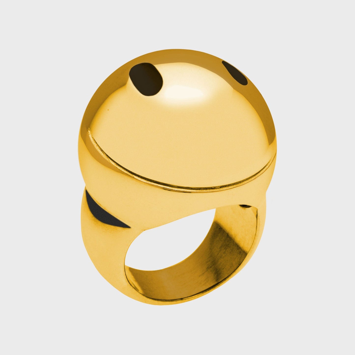 Handmodellierter Big Smiley-Ring Gelbgold -  Kollektionen -  RINGKING - Goldschmied aus Leidenschaft