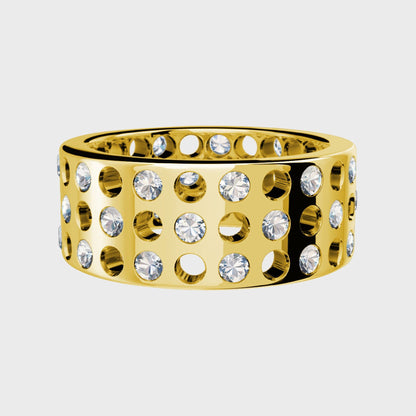 Sammelring 3-reihig Gelbgold -  Kollektionen -  RINGKING Max Grün - Goldschmied aus Leidenschaft