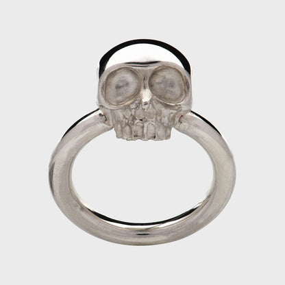 Handgefertigter Totenkopfring Mini -  Unikate -  RINGKING Max Grün - Goldschmied aus Leidenschaft
