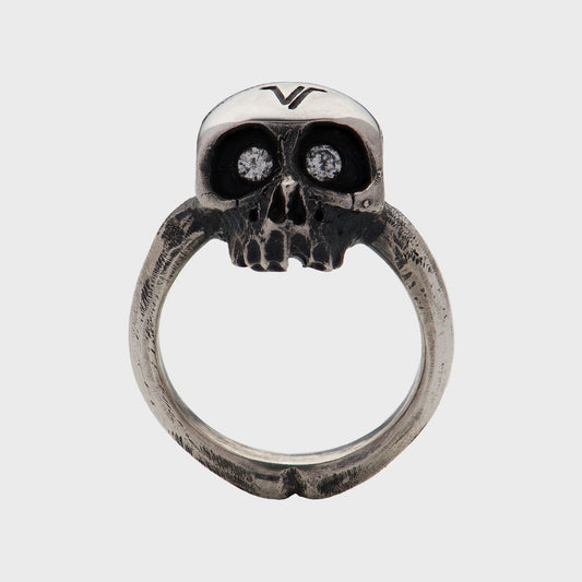 Totenkopfring Mini -  Unikate -  RINGKING Max Grün - Goldschmied aus Leidenschaft