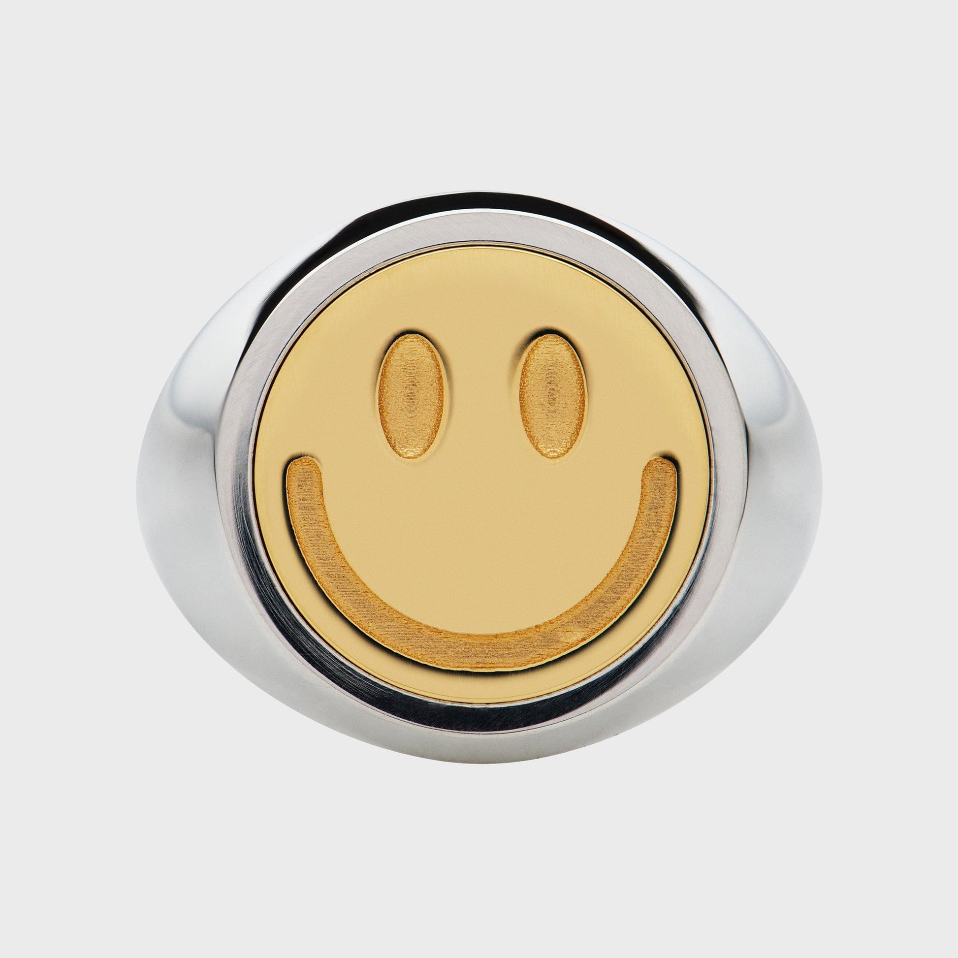 Siegelring Smiley -  Unikate -  RINGKING Max Grün - Goldschmied aus Leidenschaft