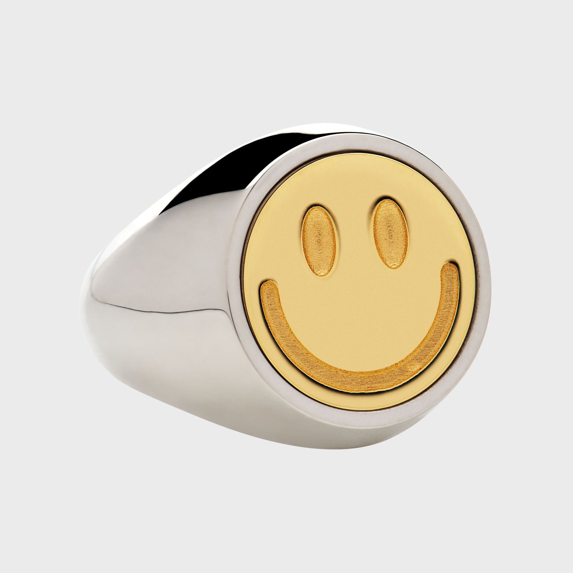 Siegelring Smiley -  Unikate -  RINGKING Max Grün - Goldschmied aus Leidenschaft