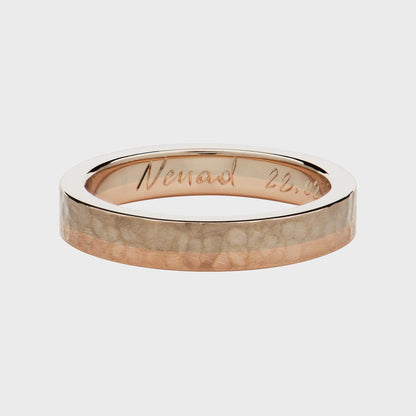 Eheringe 2Tone gehämmert -  Verlobung - Hochzeit -  RINGKING Max Grün - Goldschmied aus Leidenschaft