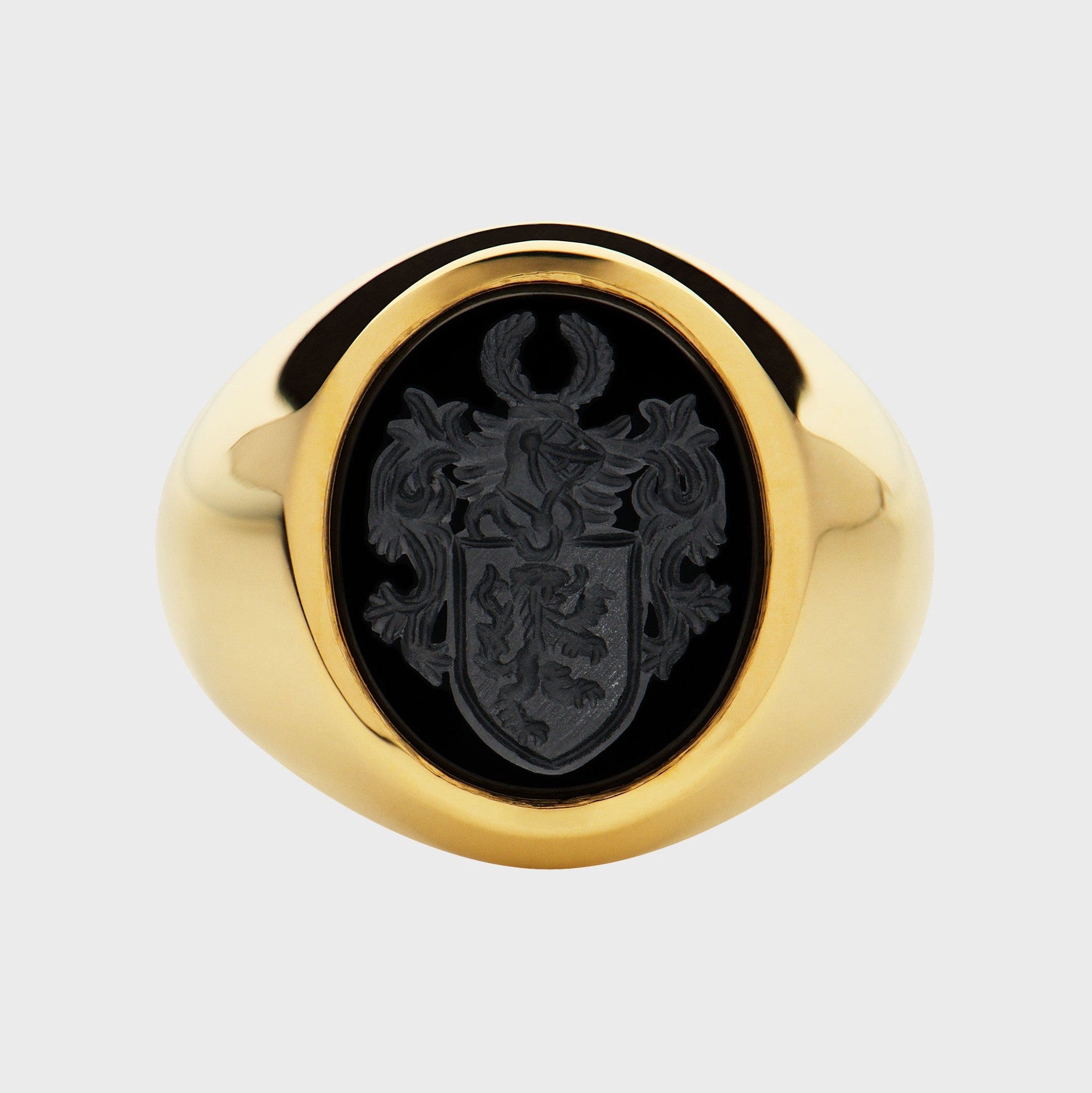 Siegelring Onyx 18KT -  Unikate -  RINGKING Max Grün - Goldschmied aus Leidenschaft