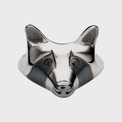 Tierring Waschbär -  Kollektionen -  RINGKING Max Grün - Goldschmied aus Leidenschaft
