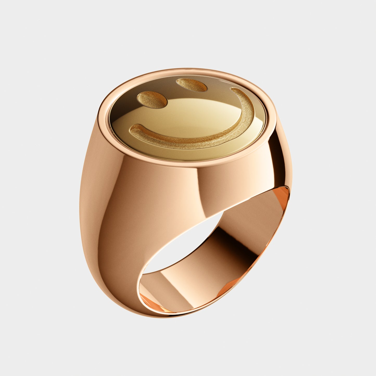 Siegelring Smiley Gold