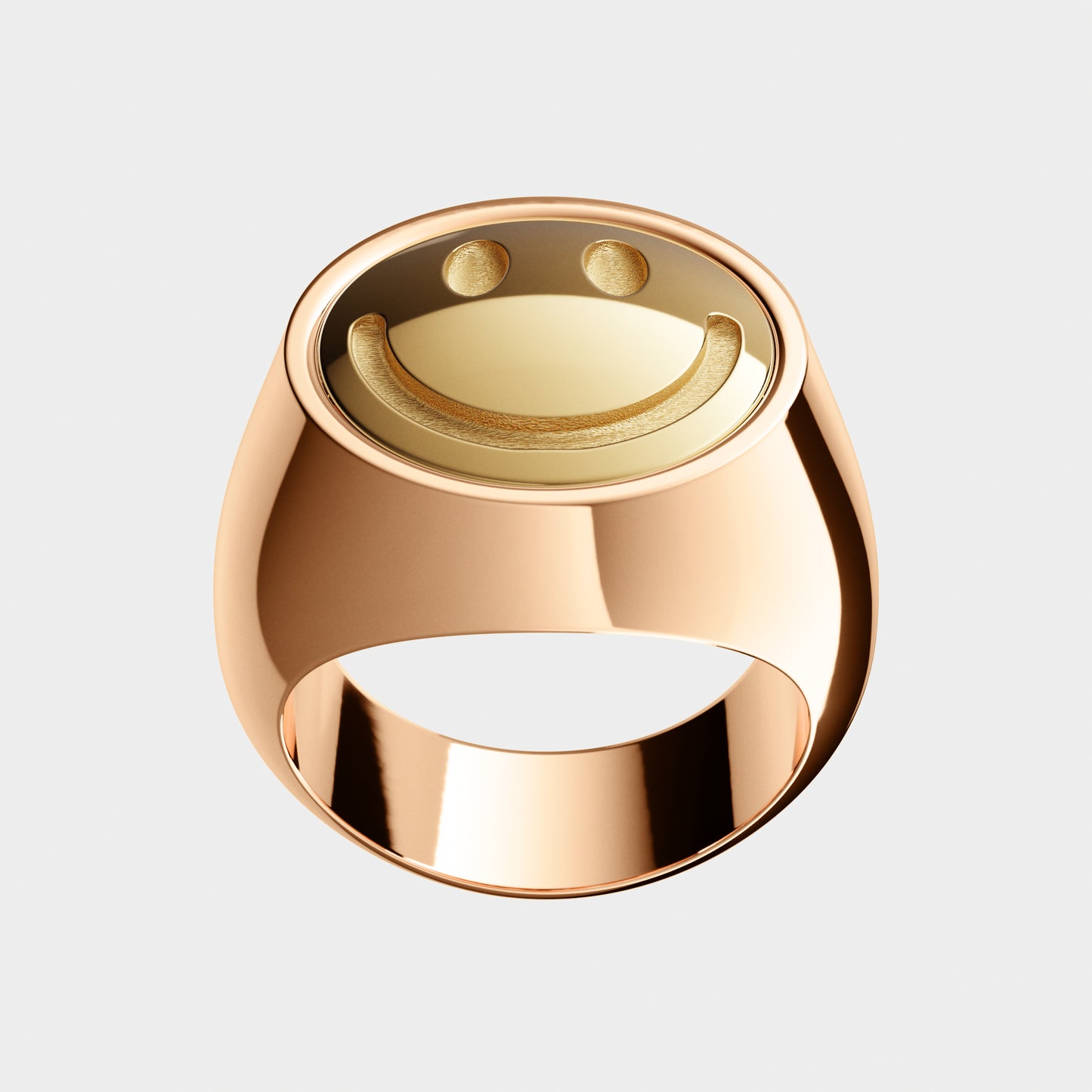 Siegelring Smiley Gold