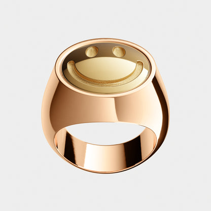Siegelring Smiley Gold