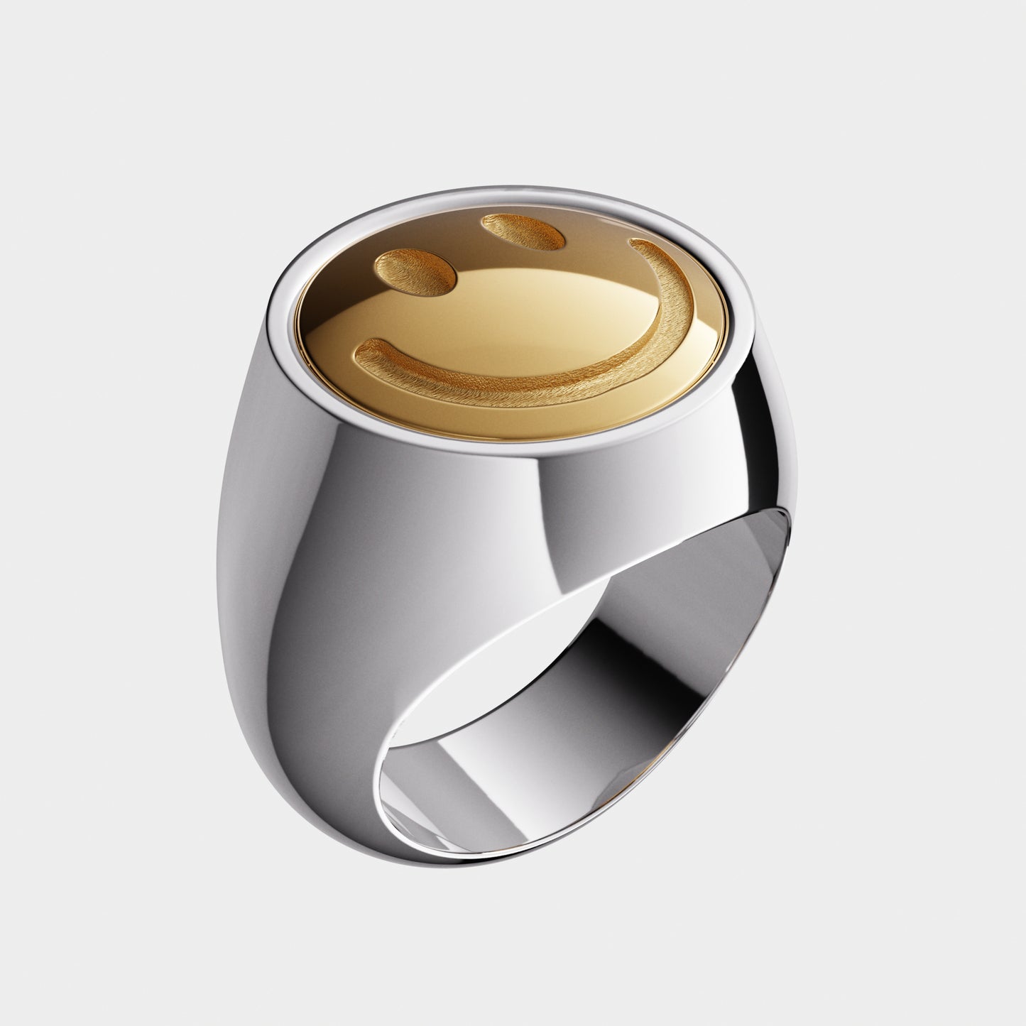 Siegelring Smiley Gold