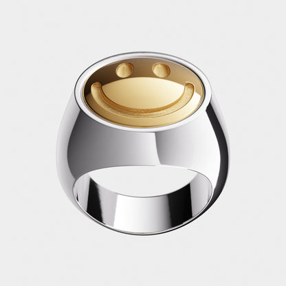 Siegelring Smiley Gold